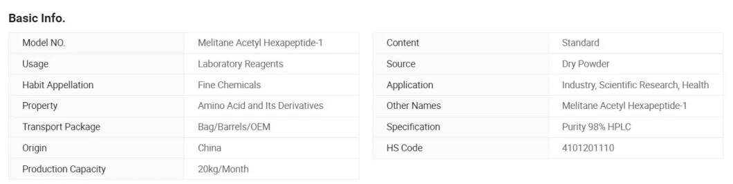 Factory Bulk Supply CAS 448944-47-6 for Eye Care and Hair Growth Series Melitane Acetyl Hexapeptide-1