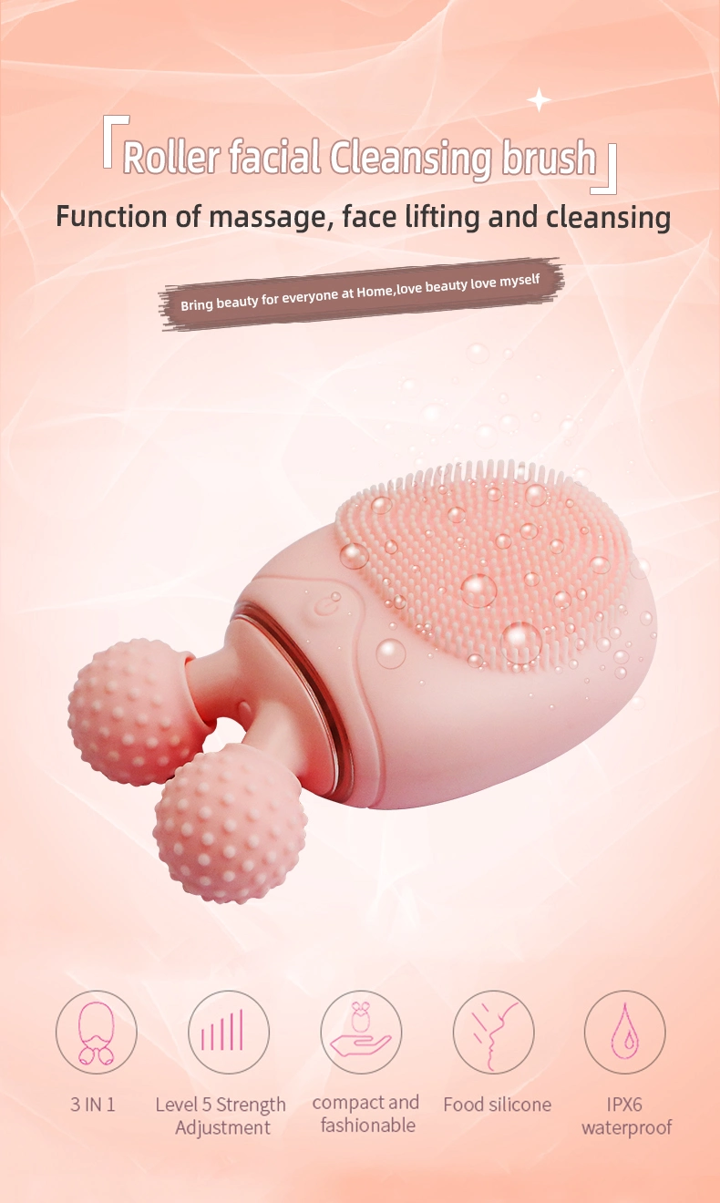 Electric Face Brush Skin Care for Face Lifting Roller Massager