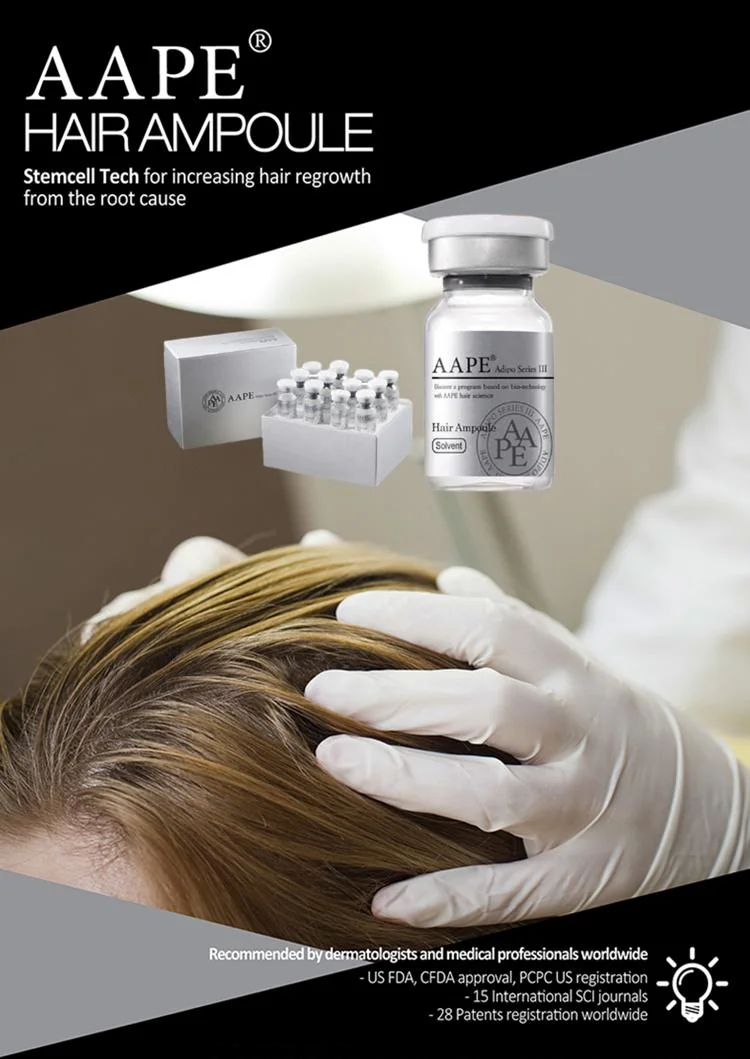 Korean Aape Hair Growth Extracted From Human Adipose Stem Cells Pattern Baldness Hair-Loss Prevention Men Women Microneedling Hair Growth Serum Treatment