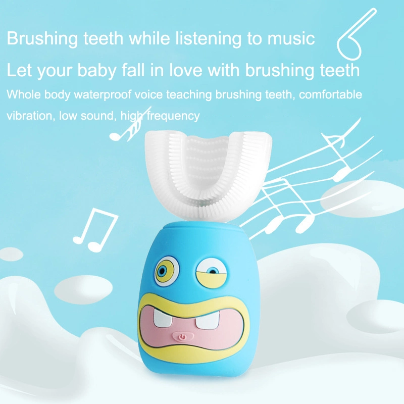 Children′ S U-Shaped Electric Toothbrush Automatic Intelligent Voice Soft-Hair Sonic Children′ S Electric Toothbrush Children′ S Oral Care